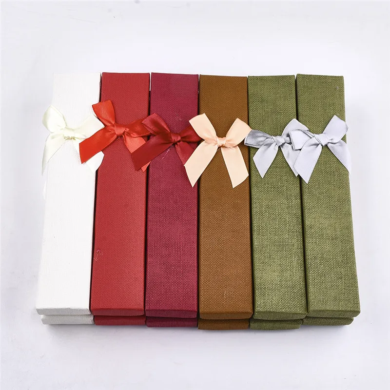 12 шт смешанных цветов коробка для ожерелья картонная с губкой Insdie прямоугольник