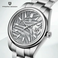 pagani design 2021 gray palm leaf dial 39mm luxury mechanical automatic watch for men watch stainless steel waterproof luminous