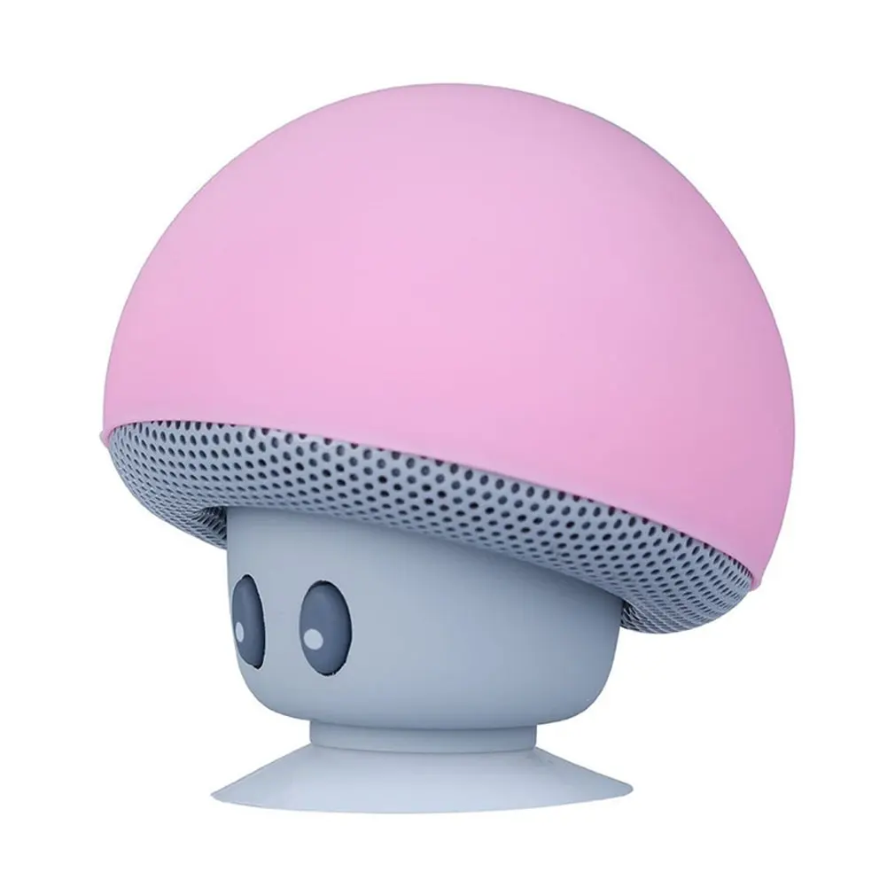 

Cartoon Mushroom Wireless Bluetooth Speaker Waterproof Suction Cup Handfree Mini Speaker Audio Outdoor Portable Stereo Subwoofer
