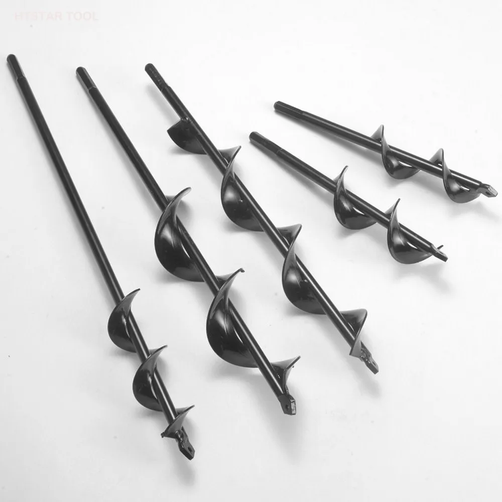

Garden Auger Drill Bit Tool Spiral Hole Digger Ground drill earth drill For Seed planting Gardening fence Flower Planter 4 Size