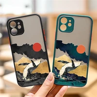 iphone 13 12 xs 11 pro max mini shockproof case for iphone 7 8 6 6s plus se2020 x xr tpu chinese style whale illustration cases