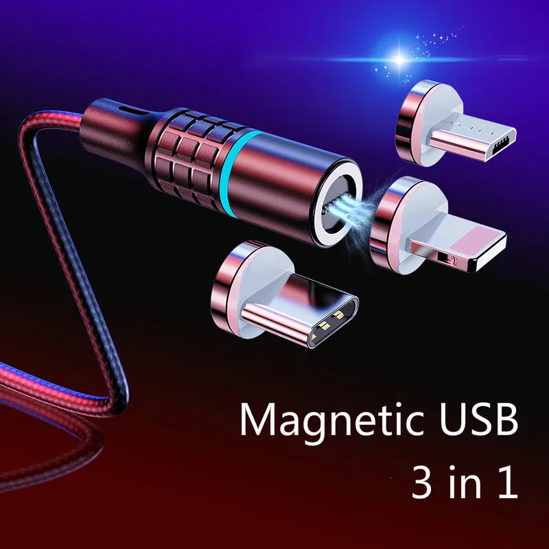 Магнитный Usb кабель для зарядки Bozhu Micro USB C быстрой iPhone Type магнитное зарядное