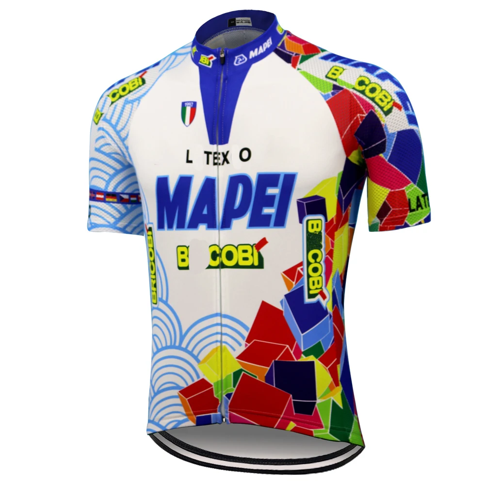 Классическая велосипедная одежда MAPEI ropa ciclismo mtb ретро дышащая Майо ciclismo|Майки для
