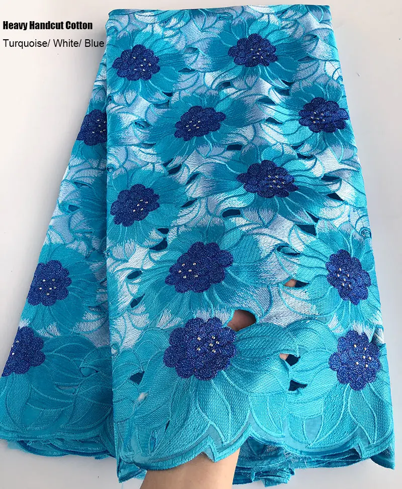5 ярдов тяжелая кружевная хлопковая ткань ручной работы африканская швейцарская