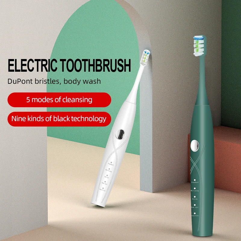 

Мощный ультра sonic Sonic Электрический Зубная щётка USB зарядка Перезаряжаемые зубные щетки моющиеся электронный отбеливающая зубная щетка