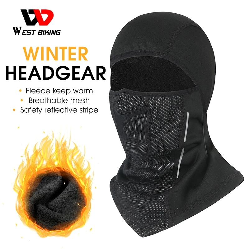 

Зимняя велосипедная маска WEST BIKING, шарф для тренировок, Балаклава, подкладка для шлема, ветрозащитная мягкая сохраняющая тепло маска для лиц...
