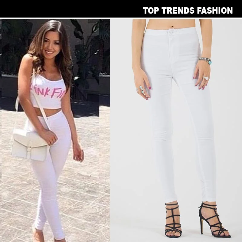 

Spring colored pencil pants stretch slim casual pants Candy-colored feet pants