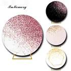 InMemory мраморный боке Блестящий Круглый круглый фон для фотографии Свадебная леди женщина день рождения