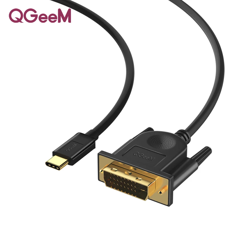 QGeeM usb c к dvi кабель type c к dvi адаптер Thunderbolt совместимый для MacBook Pro, galaxy S8 Note8, huawei mate 10