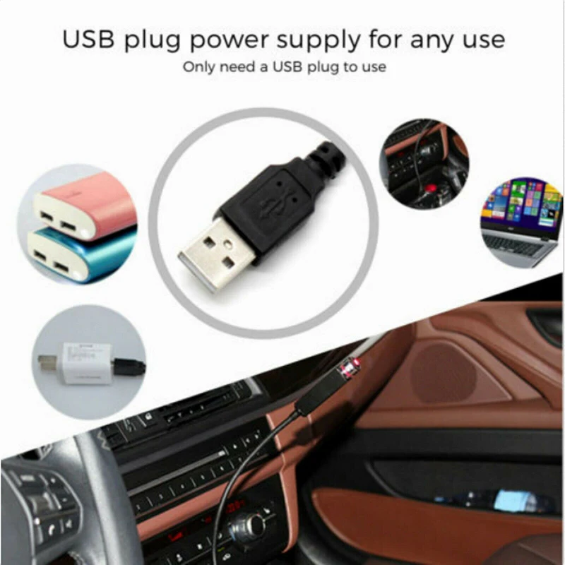 Горячая зарядных порта USB для автомобиля атмосфер светодиодный проектор лампа со