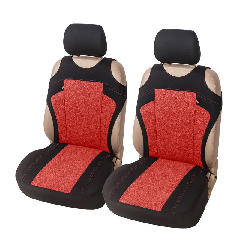 red car seat cover Футболка, чехол для автокресла, универсальный, подходит для большинства транспортных средств, катионный материал, чехлы для передних сидений, 3 цвета на выбор, Декор, защита для автомобильных сидений - Название цвета: red car seat cover