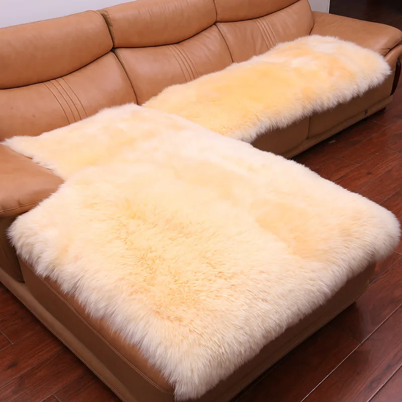 Light Beige Подушка для дивана из чистой шерсти утолщенная кожаная зимняя подушка для медитации cojines decorativos para диван на заказ Подушка на стул - Цвет: Light Beige