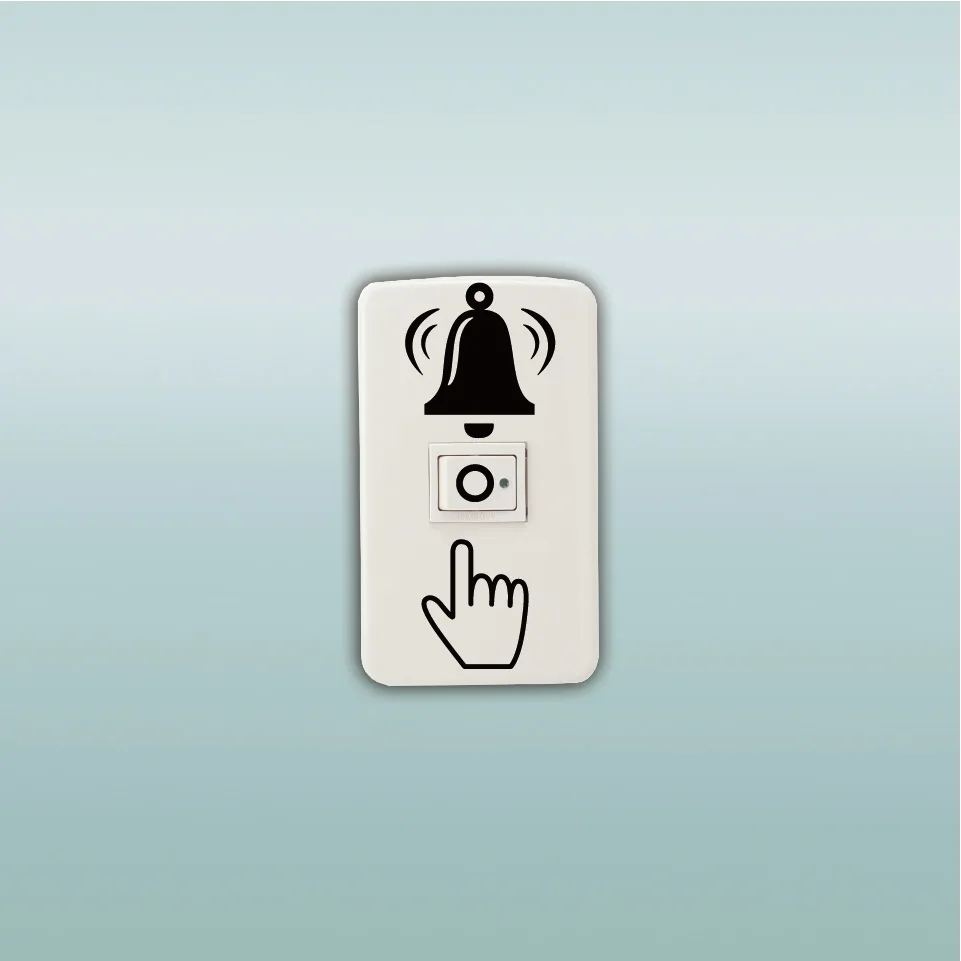 Мультяшная наклейка кольцо с колокольчиком переключатель на стену домашний