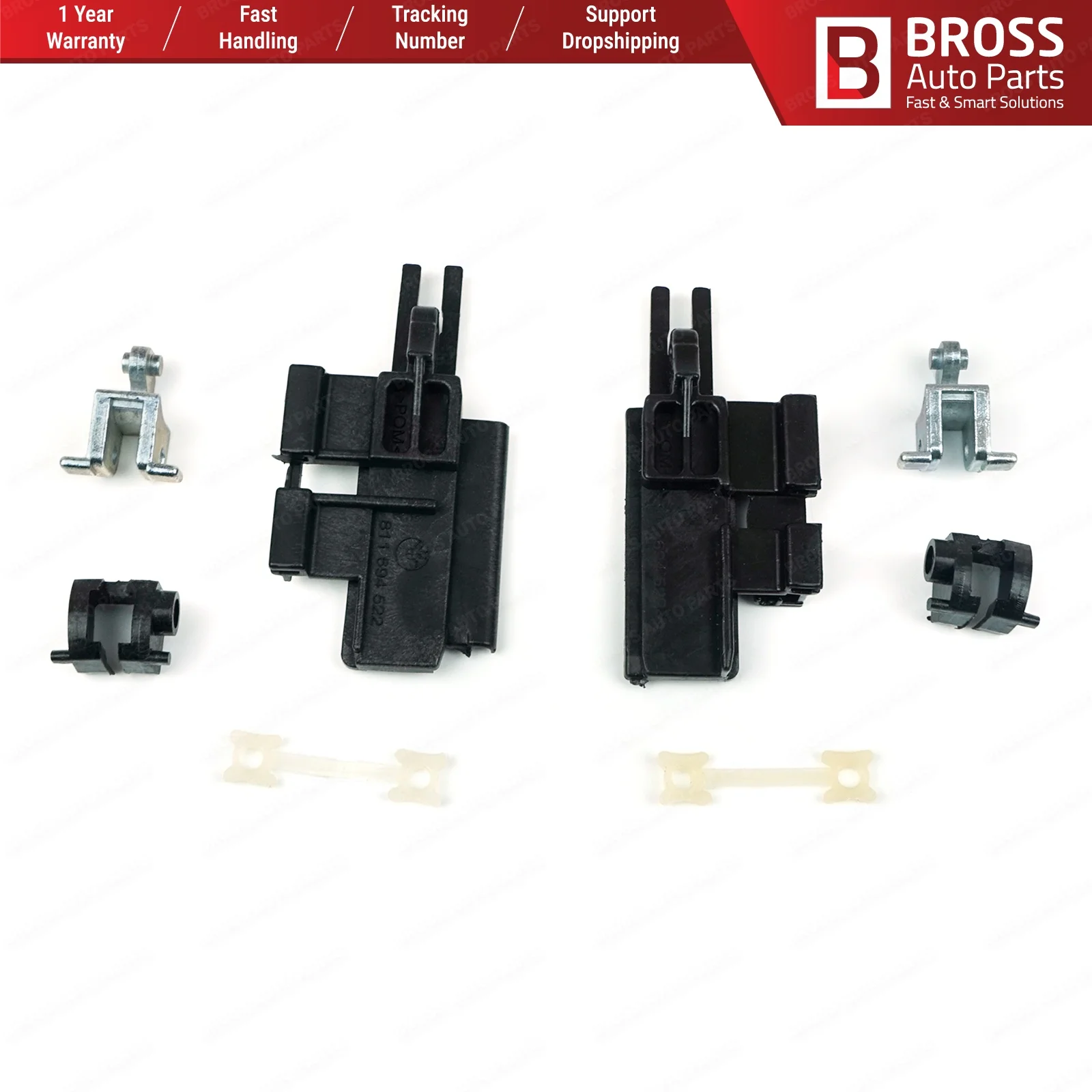 Bross BSR535 + BSR536 8 шт. набор направляющих для крыш от солнца с левой и правой стороны