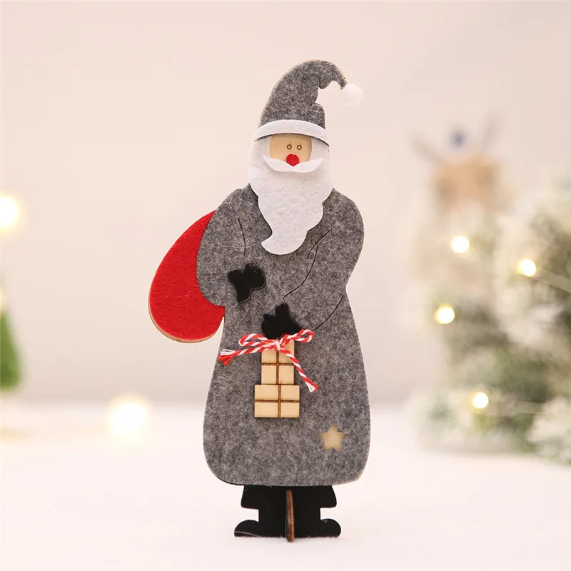 Собирать деревянные узоры с Санта Клаусом рождественские украшения для дома