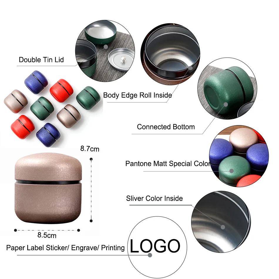 Звезда упаковка двойная крышка чай кофе жестяная коробка Caddy |