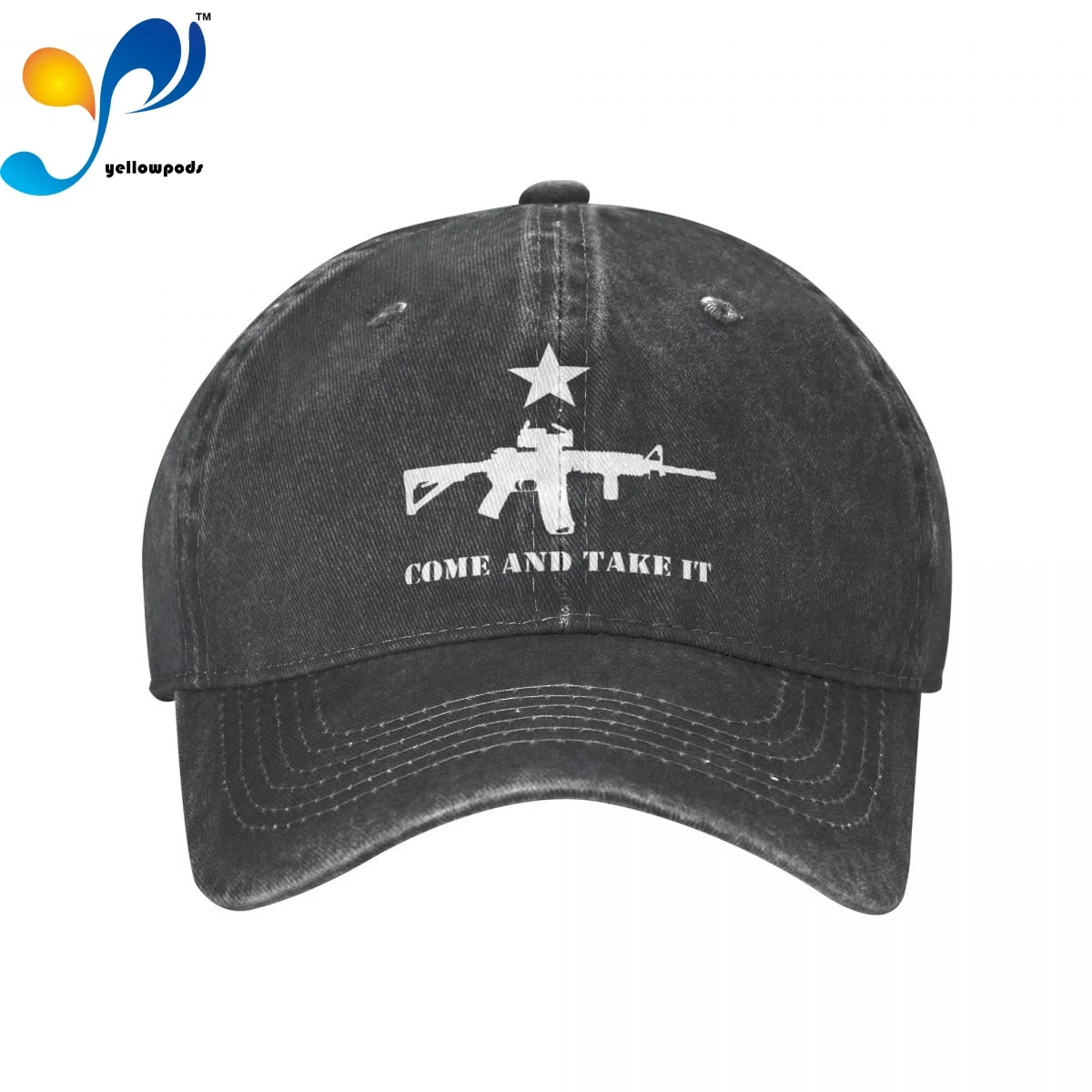 

Ar 15 M16 Machind Gun fashion worn denim cap summer outdoor leisure visor hat baseball caps hip hop sport hats