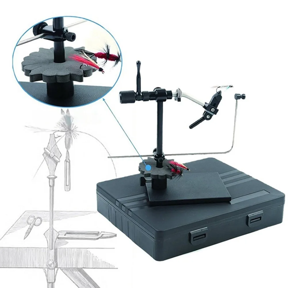 

Portable Fly Tying Vise Fly Tying Tool Clip Clamp Base / Pedestal Base Fishing Tool Pesca Iscas Fish Tackle Accessories Black