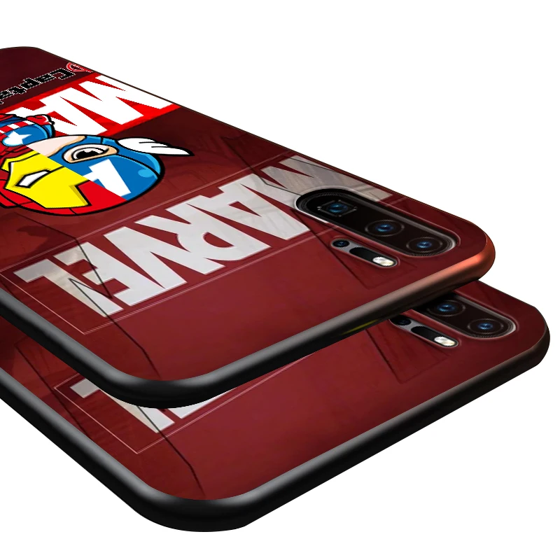 

MARVEL hero For Huawei P8 P9 P10 P20 P30 P40 P50 Lite E RU Pro 2017 2019 mini TPU Black Phone Case