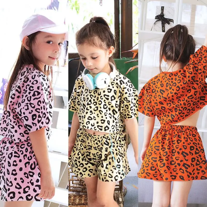 Комплекты одежды для маленьких девочек Летняя футболка с короткими рукавами и