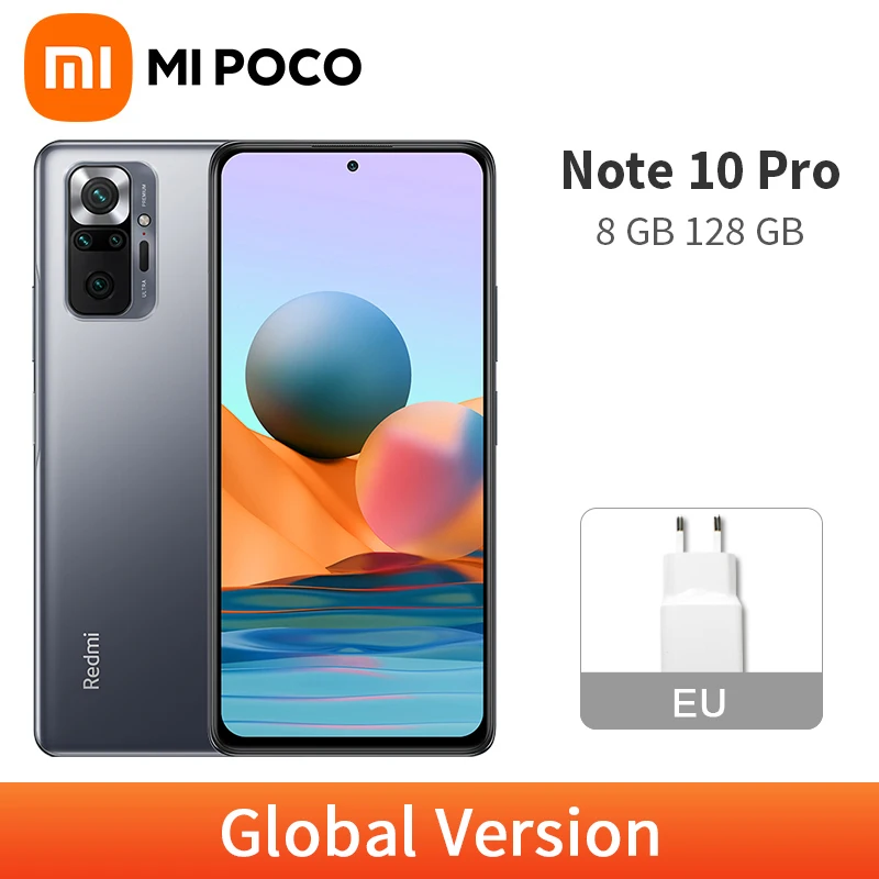 В наличии глобальная версия Xiaomi Redmi Note 10 Pro 8 ГБ ОЗУ 128 Гб ПЗУ Восьмиядерный Snapdragon 732G