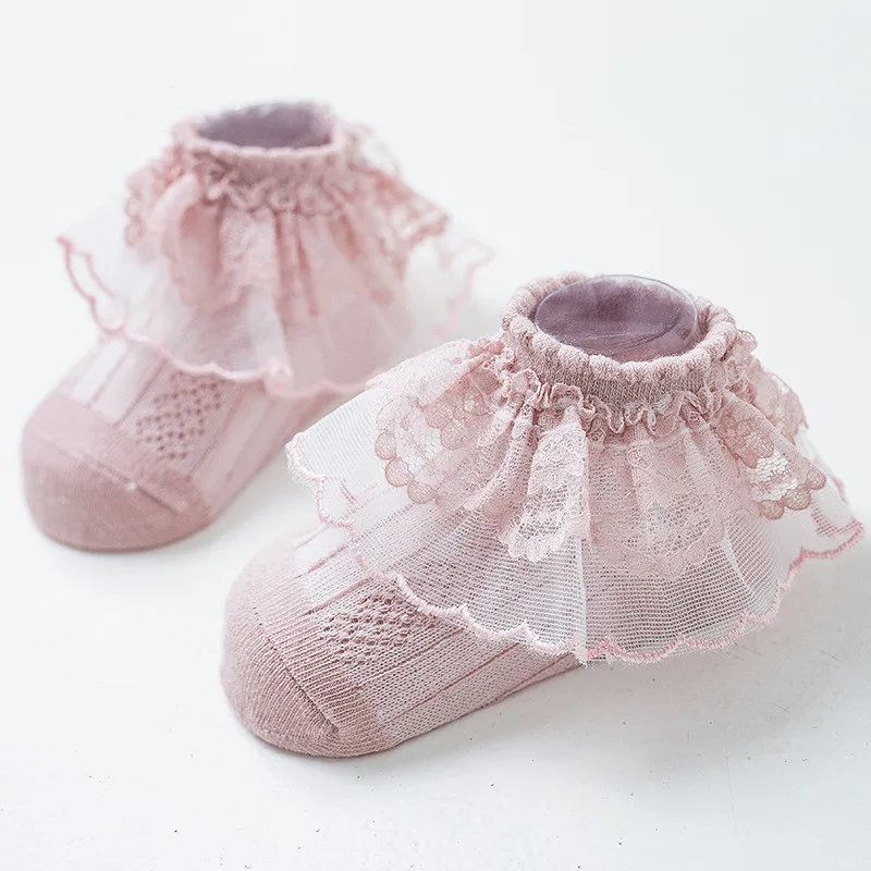 2020 Новый Летнее платье принцессы для маленьких девочек носки с кружевным