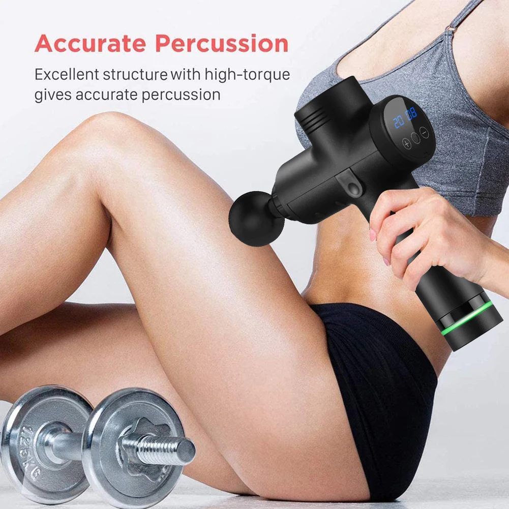 

Relaxation Electric Fascia Massager LCD Display Deep Muscle Sport Therapy Gun Deep Tissue Time-saving Relaxation