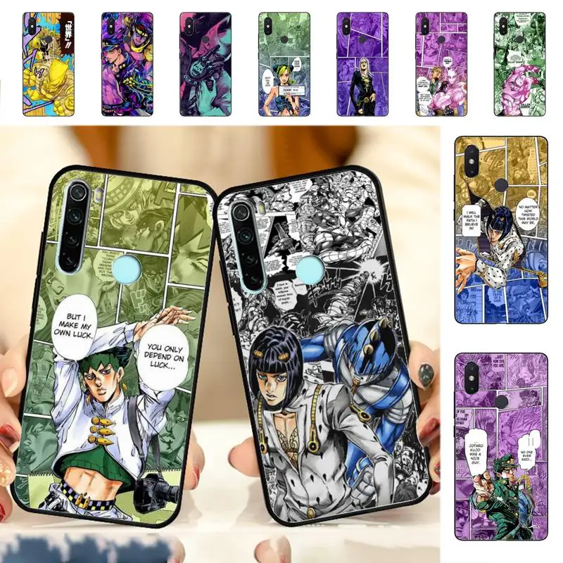 

YNDFCNB JoJo's Bizarre Adventure JoJo Anime Phone Case for Redmi Note 4 5 6 8 9 pro Max 4X 5A 9S case