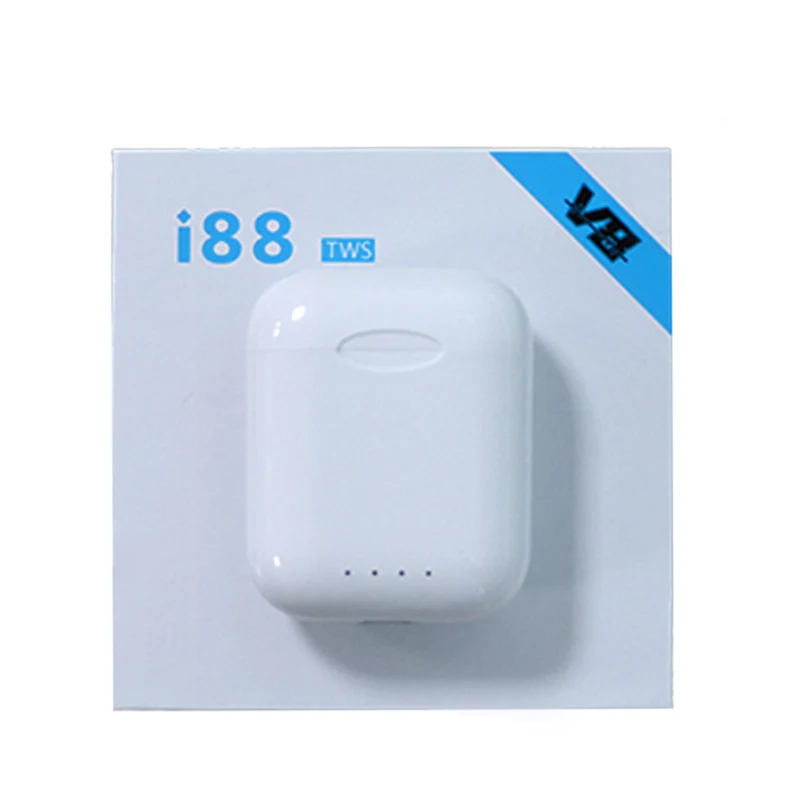 i88 white i88 TWS Bluetooth гарнитура новые мини сенсорные наушники стерео наушники Портативные наушники для всех мобильных телефонов - Цвет: i88 white