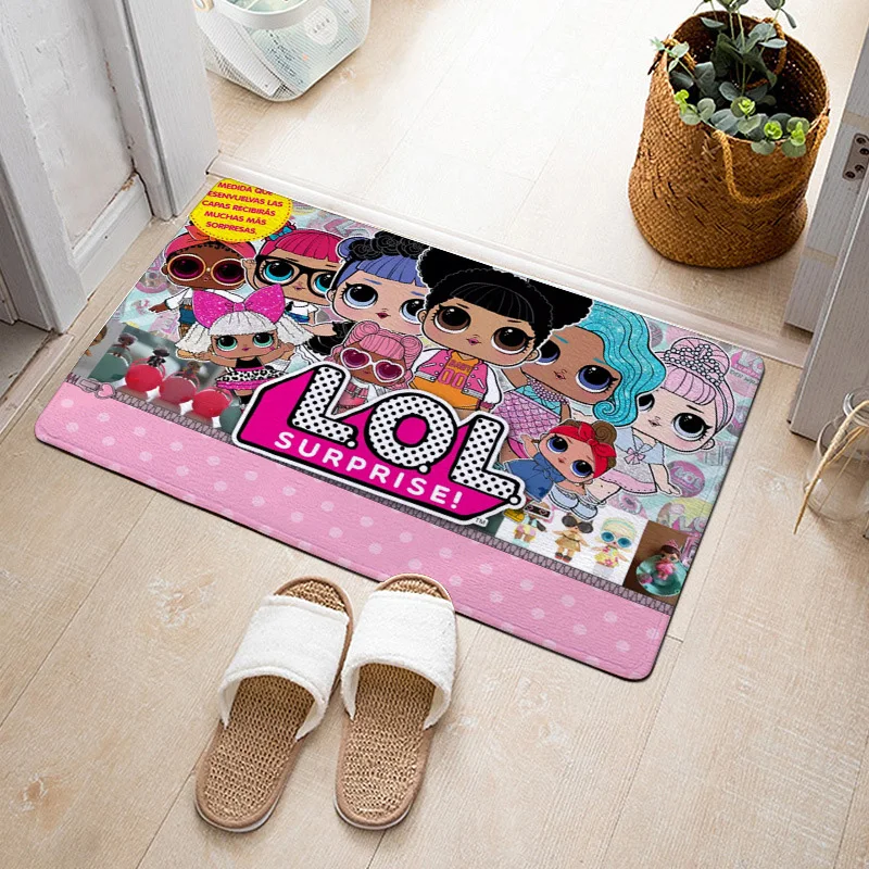 

LOL Surprise Dolls Flannel Carpet Cartoon Anime printing Pattern Living Room Bedroom Floor Decoration Bathroom Mat Door Mat 2B24