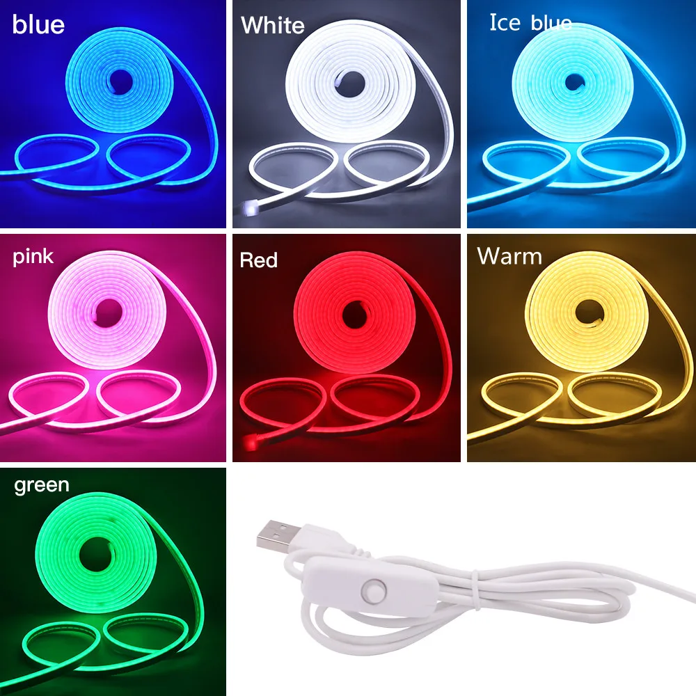 Светодиодная неоновая лента с выключателем 6 х12 мм 5 в постоянного тока |