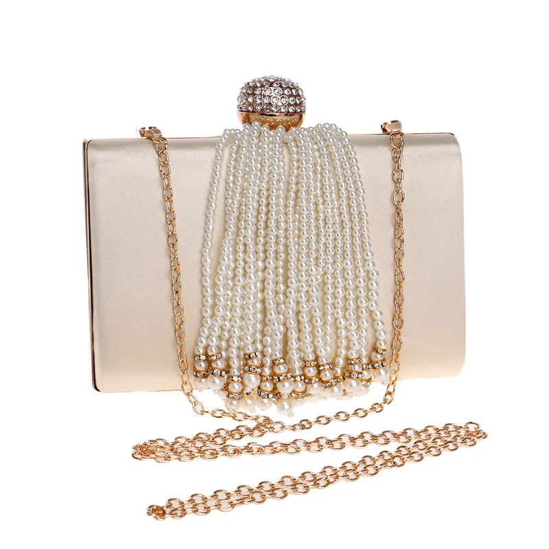 

Pearl Luxury Clutch Bags Fashion White Evening Women Elegant Minaudiere Handbag Wedding Party Lady Purse Clutch Bag DF50CB