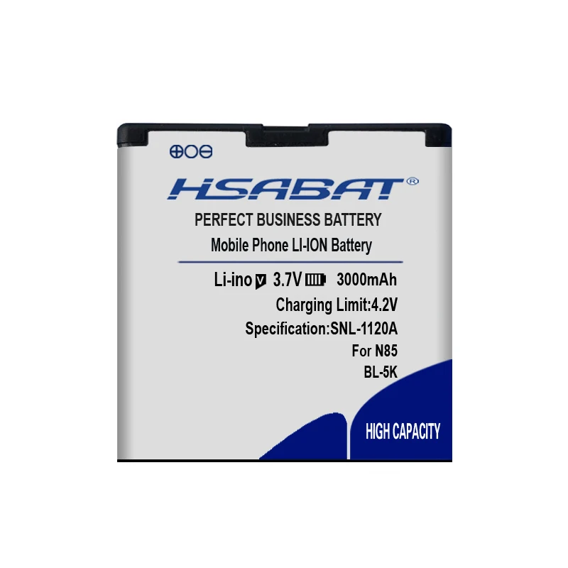 Новый топ-бренд 3000 мАч аккумулятор для Nokia BL-5K N85 N86 N87 8MP 701 X7 C7 C7-00 2610S T7 | Мобильные