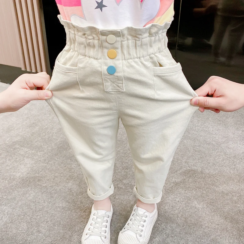 

Baby Girl Cotton Casual Pants Cute Toddler Kids Trousers Children Spring Long Pants for Newborn Girls Infant Clothing for 12M-8Y