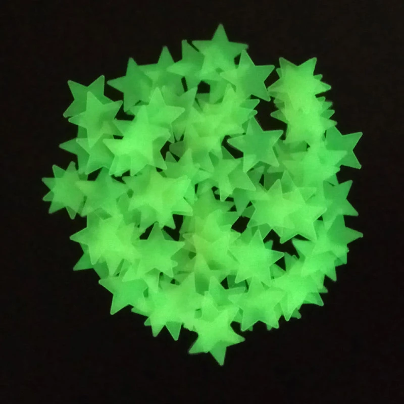 Светящиеся Настенные стикеры 100 шт./лот декоративные Стикеры для детской спальни