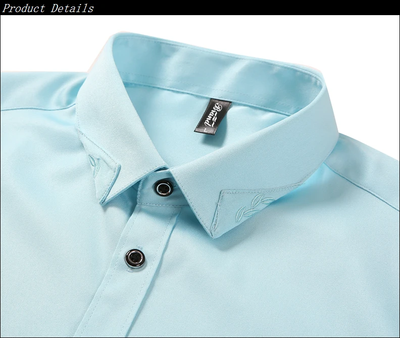 Против морщин и нежелезной моды Blusa Camisa Social Masculina Dudalina с длинным рукавом Slim Fit рубашка мужская Цветочная одежда белая мужская