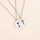 Ожерелье с подвеской в форме сердца, из титановой стали