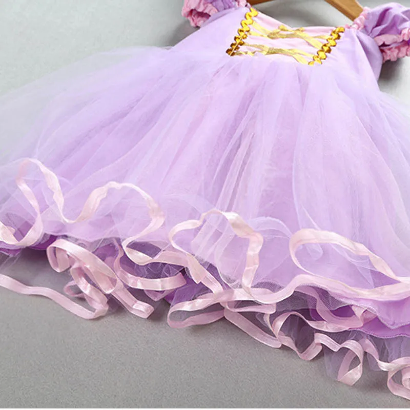 От 1 до 6 лет Лидер продаж Рапунцель платье-пачка костюм для детей ясельного