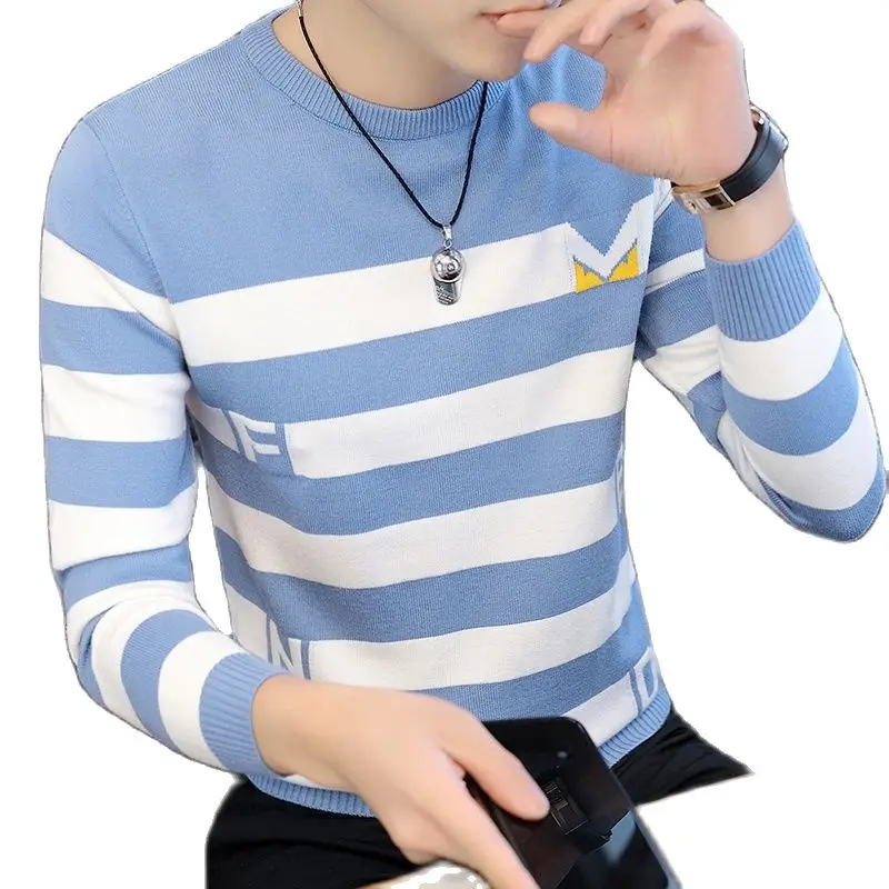 Para Hombre suetro De Marca Otoño Lnvierno 2021 suзависимо от Lana Джерси неформальный A rayas Jerse | Мужская