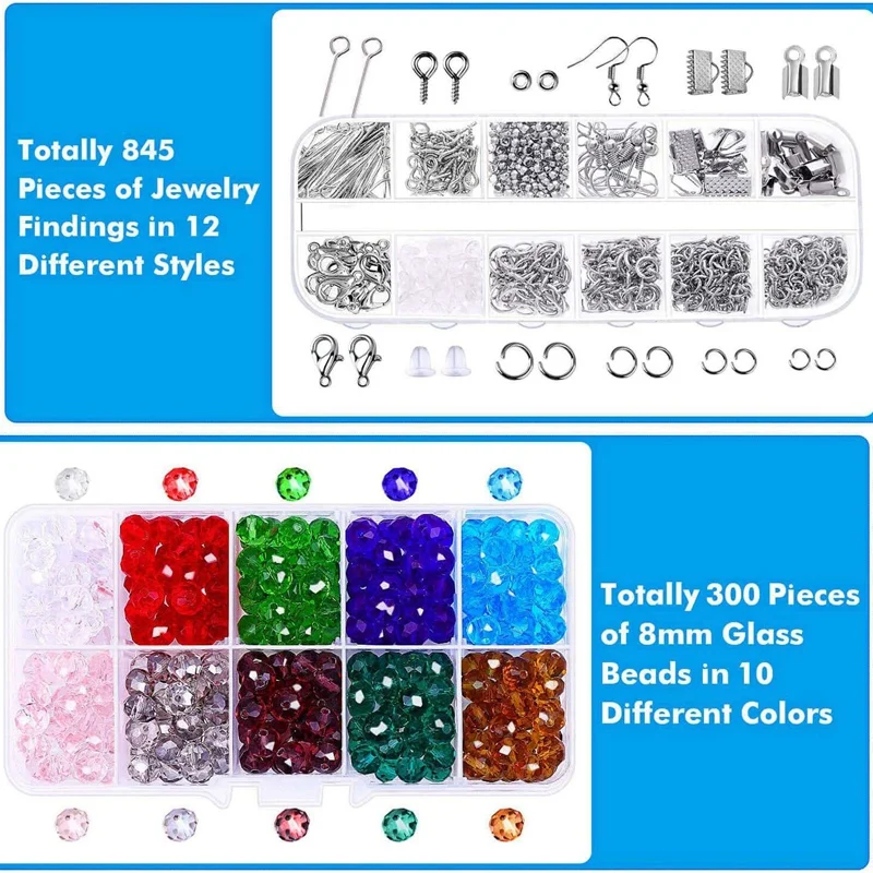 

Jewelry Making Supplies with Jewelry Pliers Tools, Jewelry Findings, Jewelry Wire and Beads for Jewelry Making