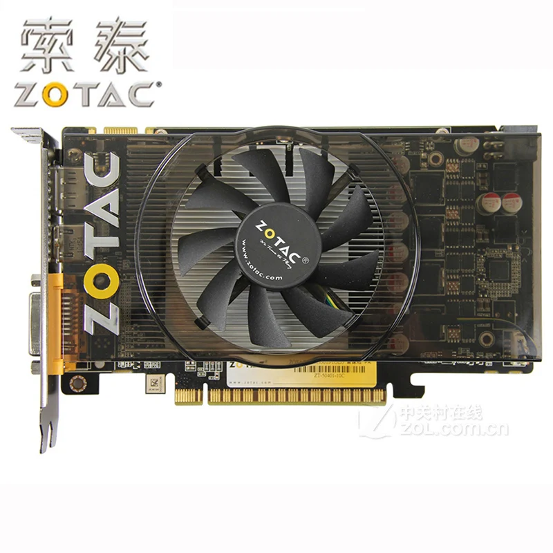 

100% ZOTAC видеокарты GeForce GTX550Ti-1GD5 GDDR5 500 бит видеокарта для nVIDIA GTX 550 Map GTX Ti 1GD5 Dvi VGA б/у