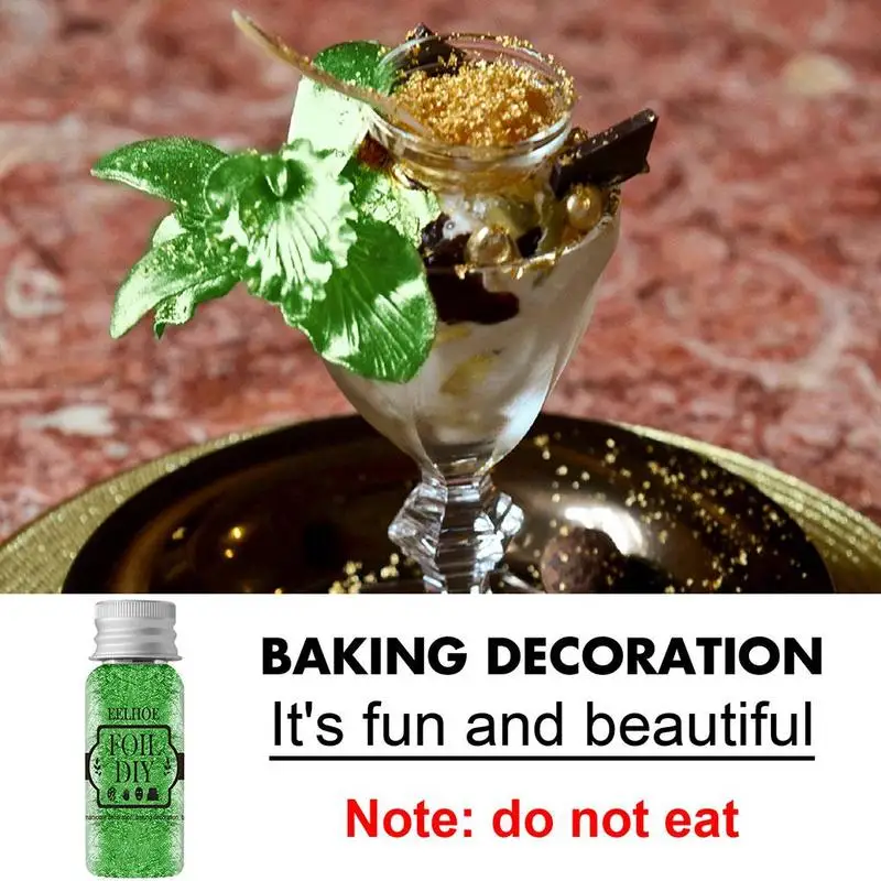 

Gold Leaf Sliver Foil Cooking Drink Food Dessert Cake Diy Skin Decor Beauty Ice Cream U6R0