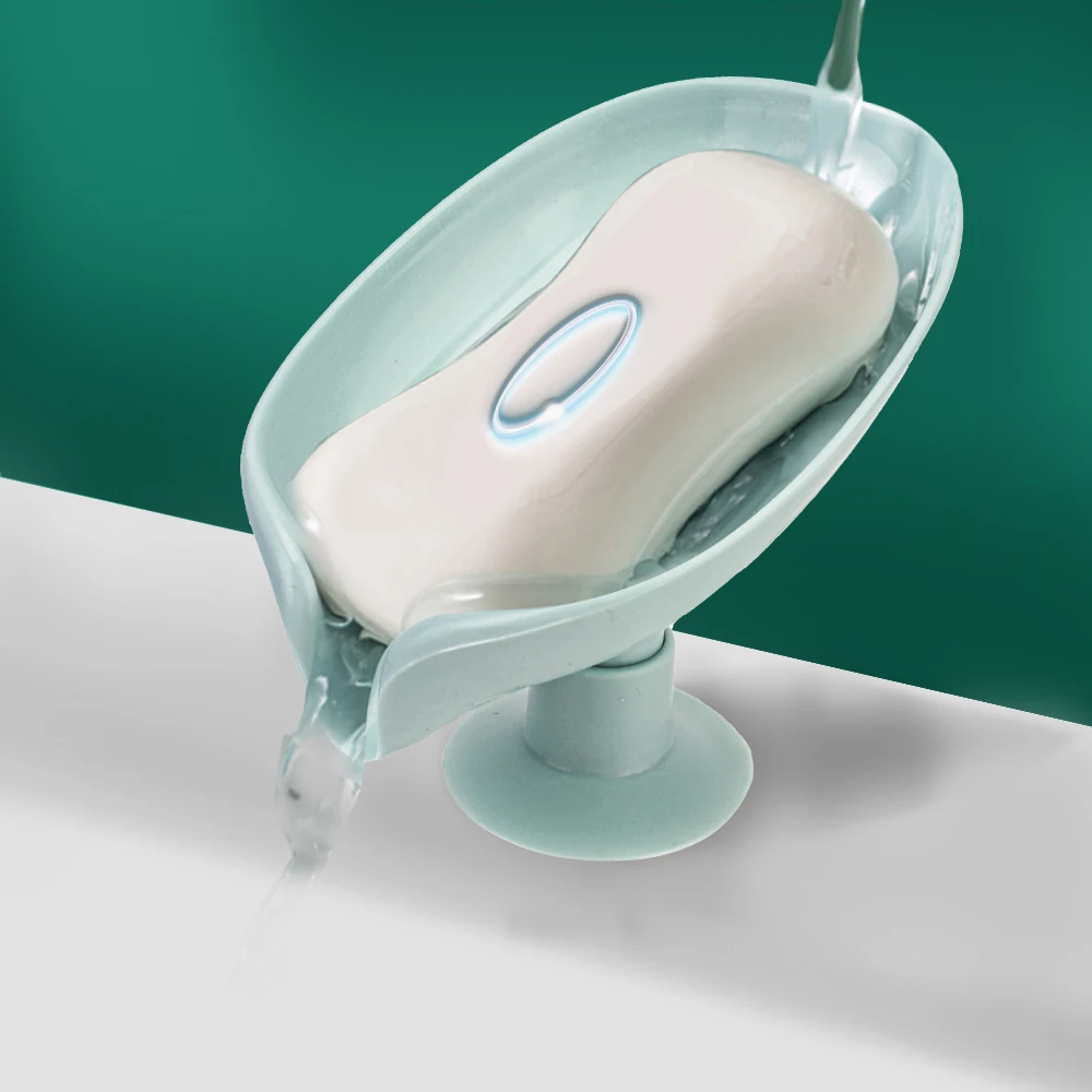 

Принадлежности для ванной и душа для ванной комнаты, поднос для хранения губки в форме листа дренаж для мыла, держатель мыла с присоской