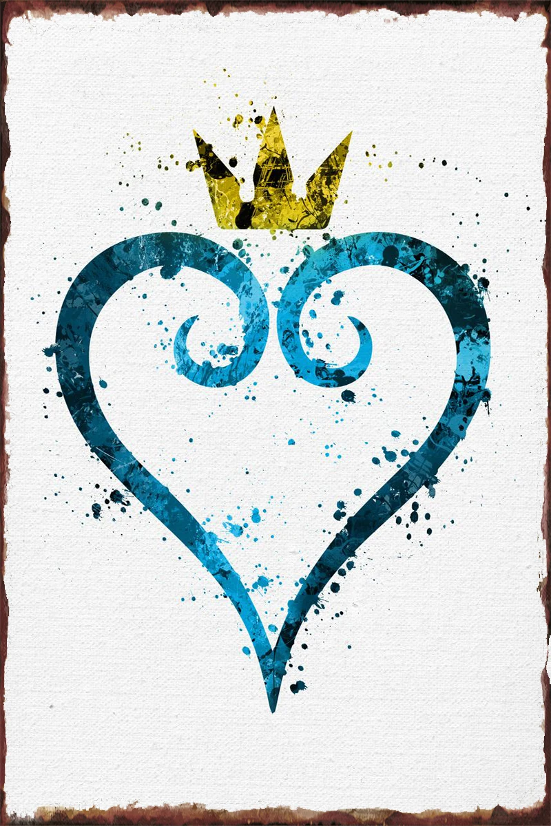 

Жестяные тарелки Kingdom Hearts, декор для стен, декор для комнаты, ретро, винтажный металлический знак, жестяной знак для искусства, кафе, паба, дом...