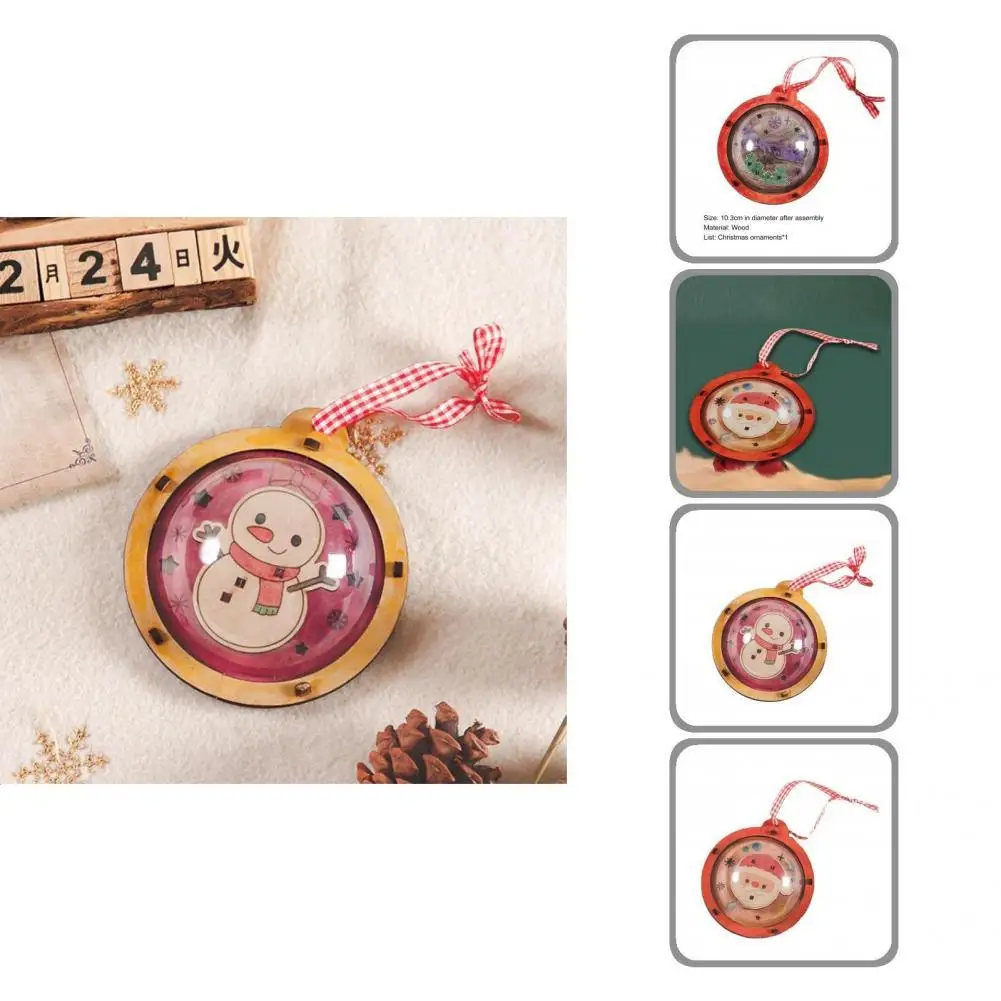 

Creative Holiday Decor Unfinished Christmas Wooden Pendant Scene Layout