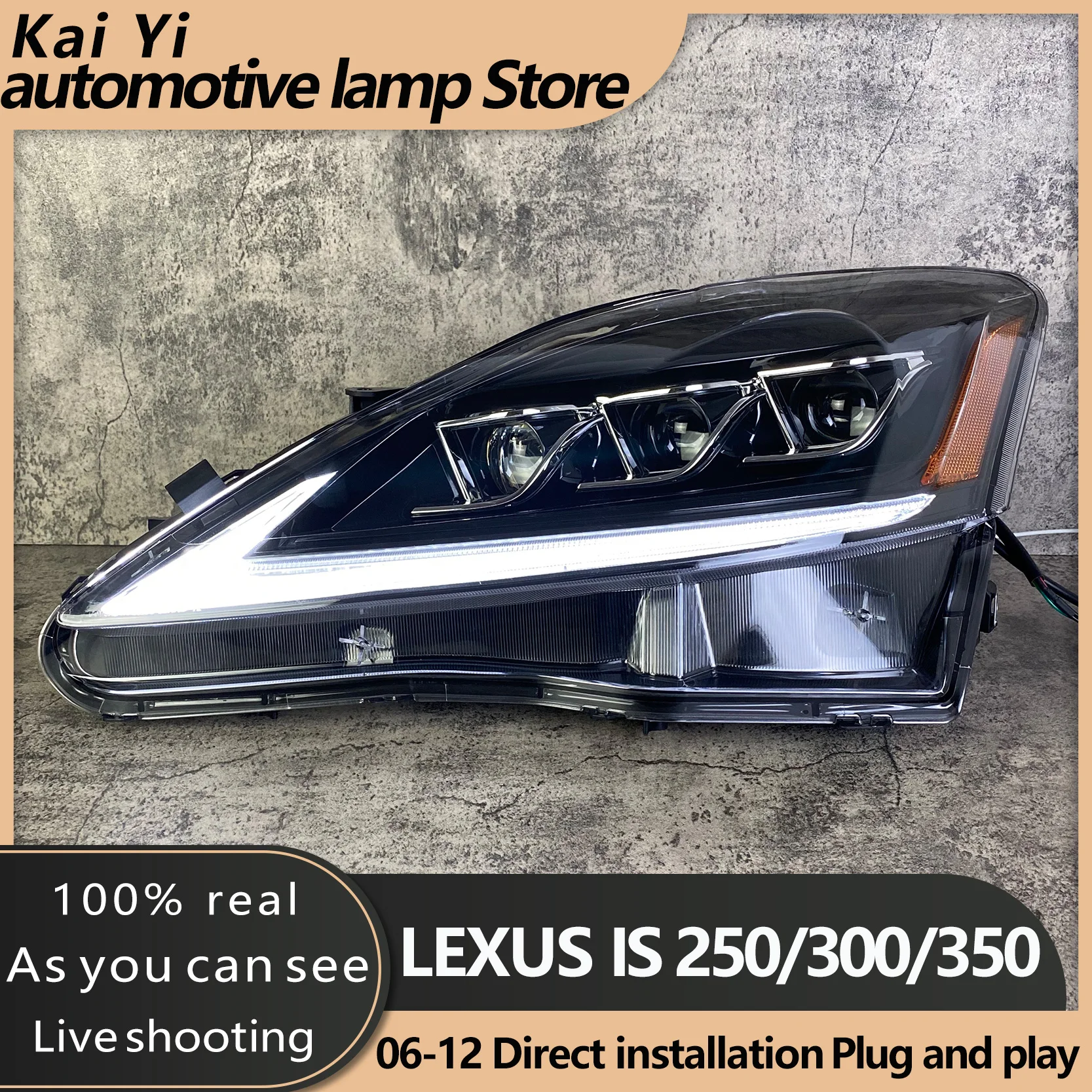 Автомобильная фара VLAND в сборе для LEXUS IS250 IS350 IS300 2006-2012 IS220d/IS F прозрачная с