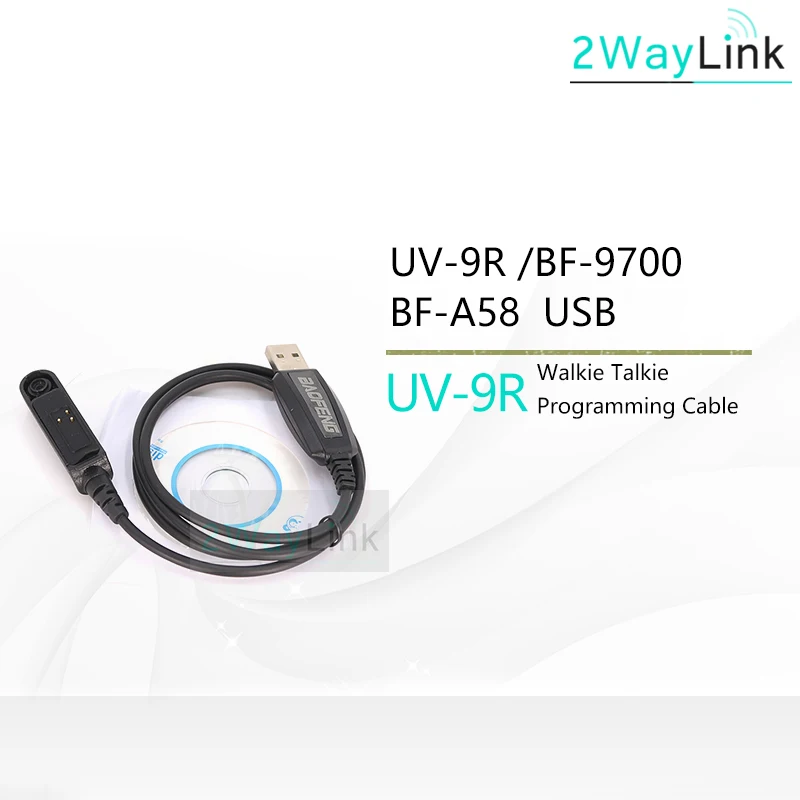 Оригинальный USB кабель для программирования BAOFENG UV 9R BF 9700 A58 XR 5S WP 5R Plus двусторонняя