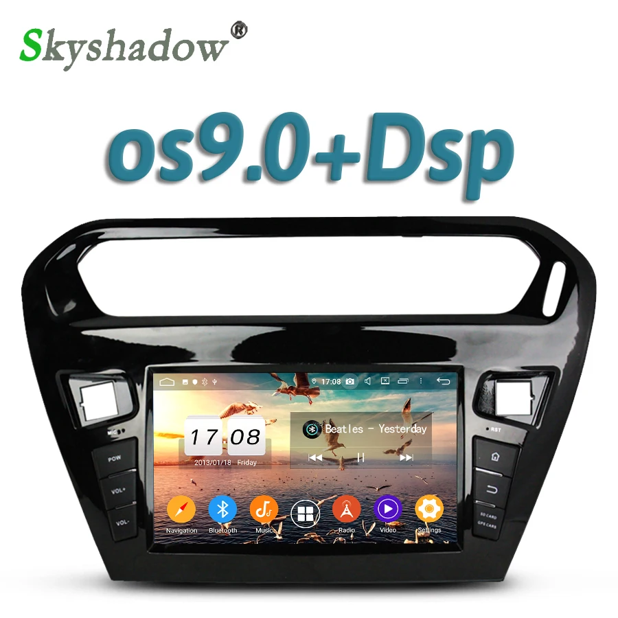 DSP автомобильный dvd плеер TDA7851 Android 9 0 4 Гб RAM GPS карта RDS радио wifi Bluetooth 2 для CITROEN Elysee