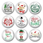 Рождественская елка ручной работы, Рождественский олень, гном, круглые фото, Стеклянные Кабошоны, демонстрация, плоская задняя сторона, DIY, изготовление ювелирных изделий