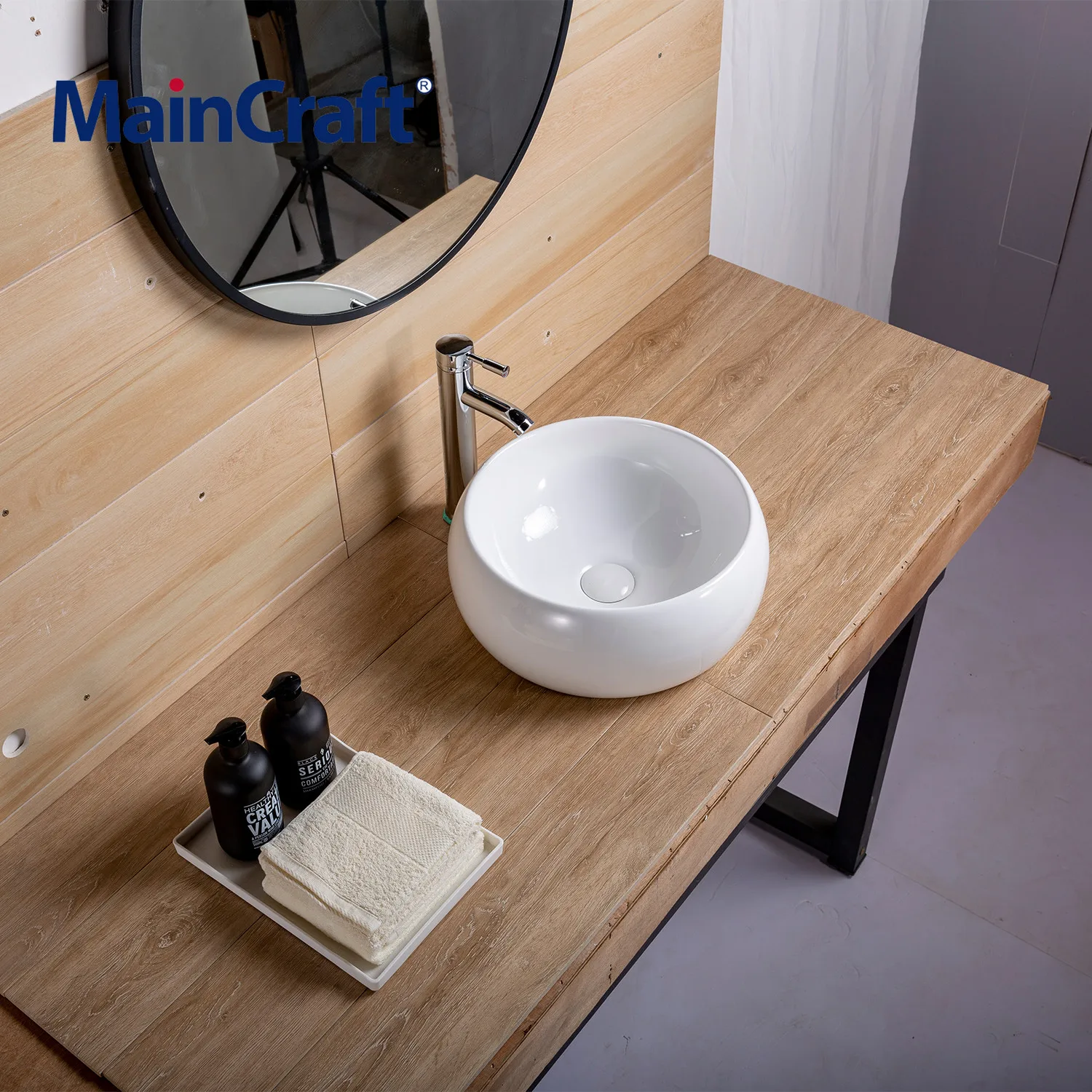 Круглая Керамическая Чаша для умывальника раковина ванной комнаты дизайнерские